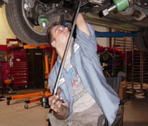 Mechanic using can do it conduit extension